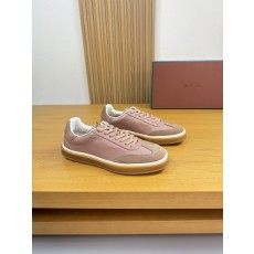 로로 피아나(Loro Piana) LP 스웨이드 & 펀칭 캔버스 스니커즈 신발