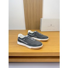 브루넬로 쿠치넬리(Brunello Cucinelli BC) 스웨이드 & 실크 캔버스 스니커즈 신발