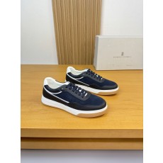 브루넬로 쿠치넬리(Brunello Cucinelli BC) 스웨이드 & 실크 캔버스 스니커즈 신발