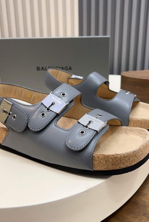 발렌시아가(Balenciaga) 버클 코르크 샌들 슬리퍼 신발