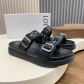 로에베(Loewe) 메탈 징 포인트 더블 스트랩 샌들 슬리퍼 신발