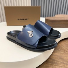 버버리(Burberry) TB 메탈 로고 크로스 레더 샌들 슬리퍼 신발