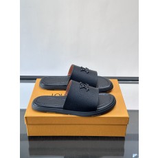 LV 루이비통 컬렉션 미니멀 플랫 슬라이드 슬리퍼 샌들 신발