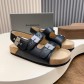 발렌시아가(Balenciaga) 버클 코르크 샌들 슬리퍼 신발