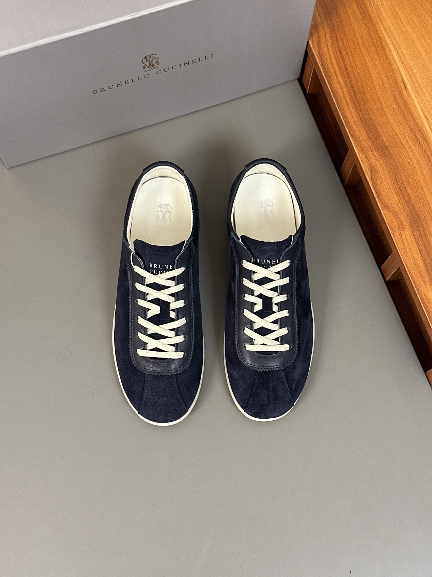 Brunello Cucinelli 브루넬로 쿠치넬리(BC) 빈티지 스웨이드 저먼 트레이너 스니커즈 신발