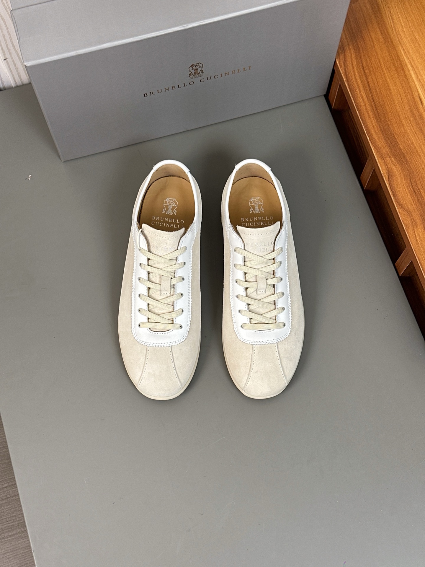 Brunello Cucinelli 브루넬로 쿠치넬리(BC) 빈티지 스웨이드 저먼 트레이너 스니커즈 신발