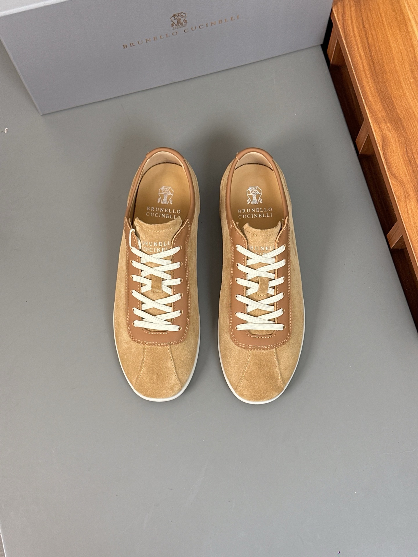 Brunello Cucinelli 브루넬로 쿠치넬리(BC) 빈티지 스웨이드 저먼 트레이너 스니커즈 신발