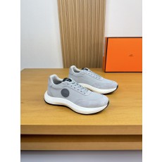 에르메스(Hermes) 실크 스웨이드 & 캔버스 믹스 스니커즈 신발