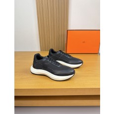 에르메스(Hermes) 실크 스웨이드 & 캔버스 믹스 스니커즈 신발