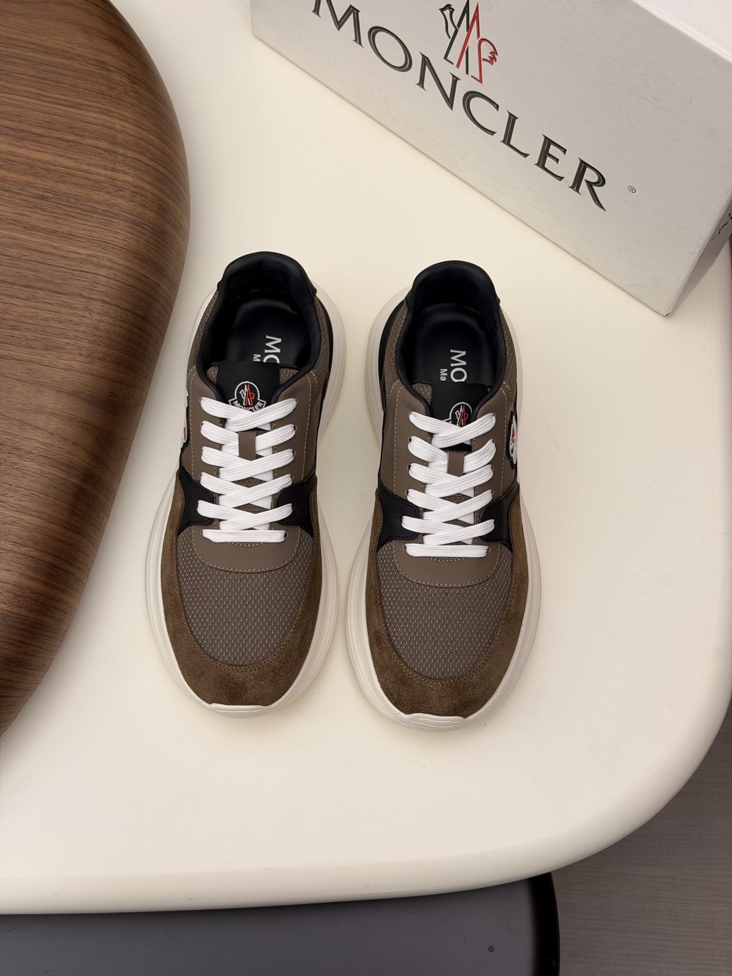 몽클레어 몽클레르(Moncler) 테크니컬 누벅 & 메쉬 믹스 스니커즈 신발