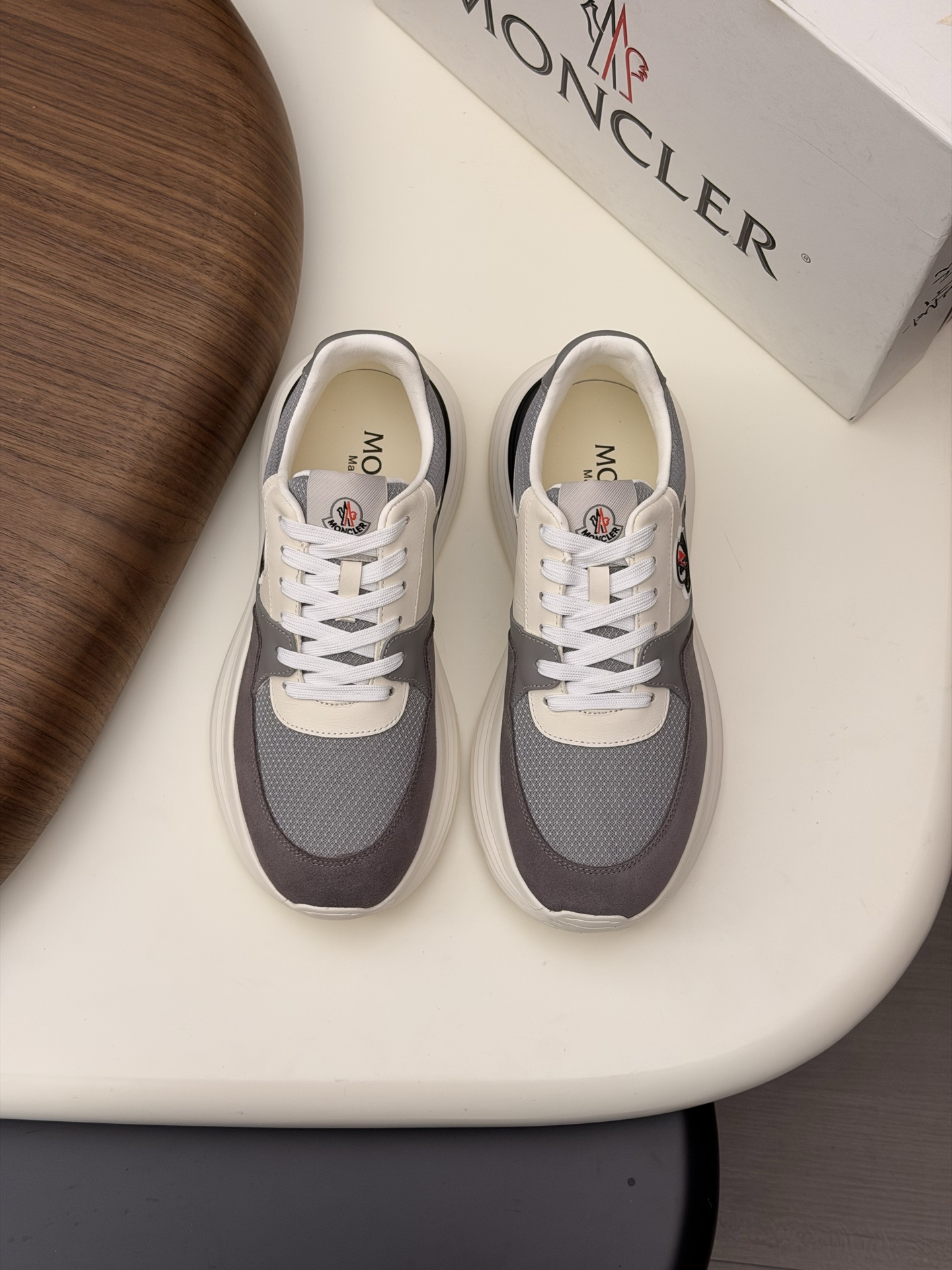 몽클레어 몽클레르(Moncler) 테크니컬 누벅 & 메쉬 믹스 스니커즈 신발