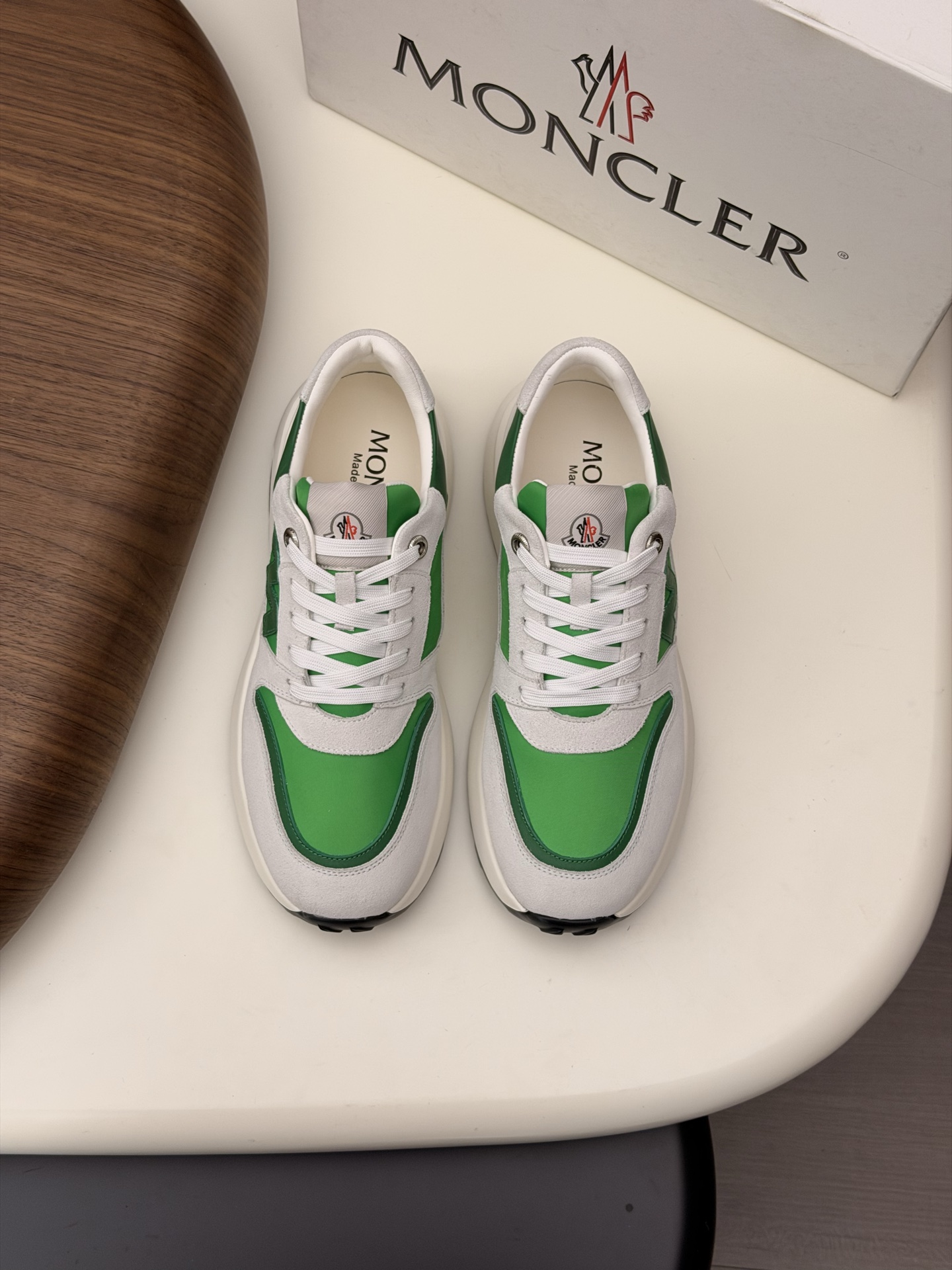 몽클레어 몽클레르(Moncler) 테크니컬 누벅 & 메쉬 믹스 스니커즈 신발