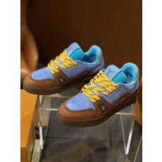 루이비통(LV) 트레이너(Trainer) 스웨이드 콤비 하이크 스니커즈 신발