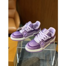 루이비통(LV) 트레이너(Trainer) 스웨이드 콤비 하이크 스니커즈 신발