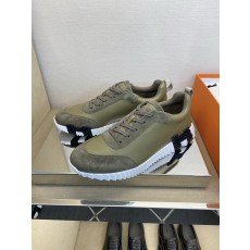 에르메스(Hermes) 클래식 테크니컬 나일론 & 스웨이드 스니커즈 신발