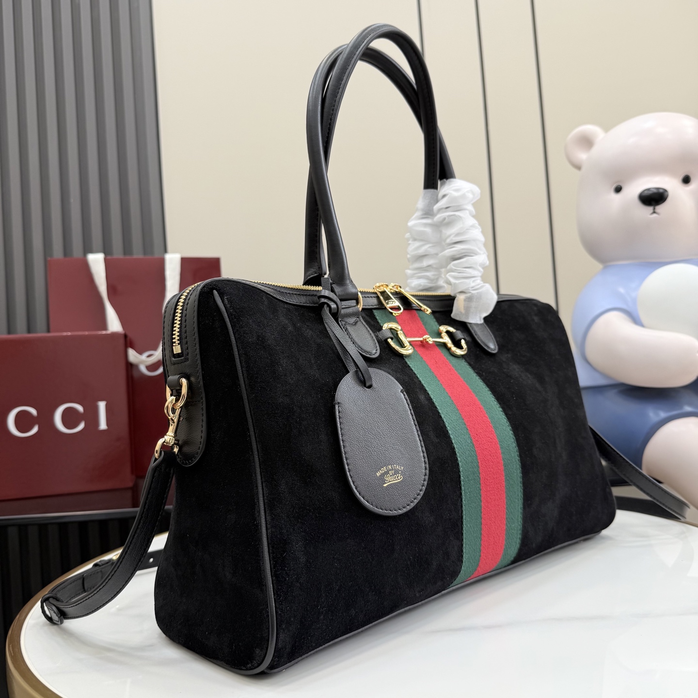 구찌(Gucci) 보르세토(Borsetto) 스웨이드 숄더백 가방