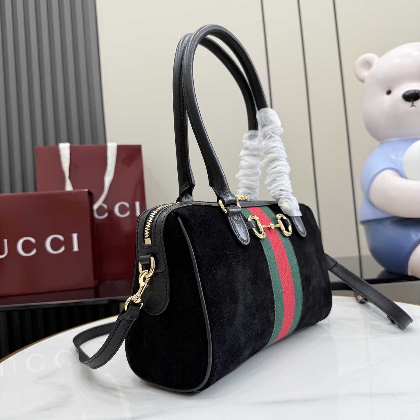 구찌(Gucci) 보르세토(Borsetto) 스웨이드 핸드백 가방