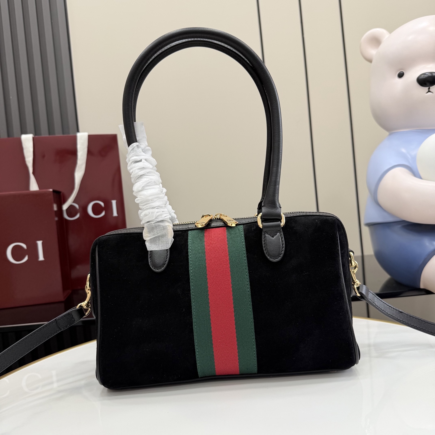 구찌(Gucci) 보르세토(Borsetto) 스웨이드 핸드백 가방