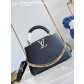루이비통(Louis Vuitton) LV 카퓌신 Capucines BB 토트백 숄더백 가방 - 블랙 골드&실버 스팽글