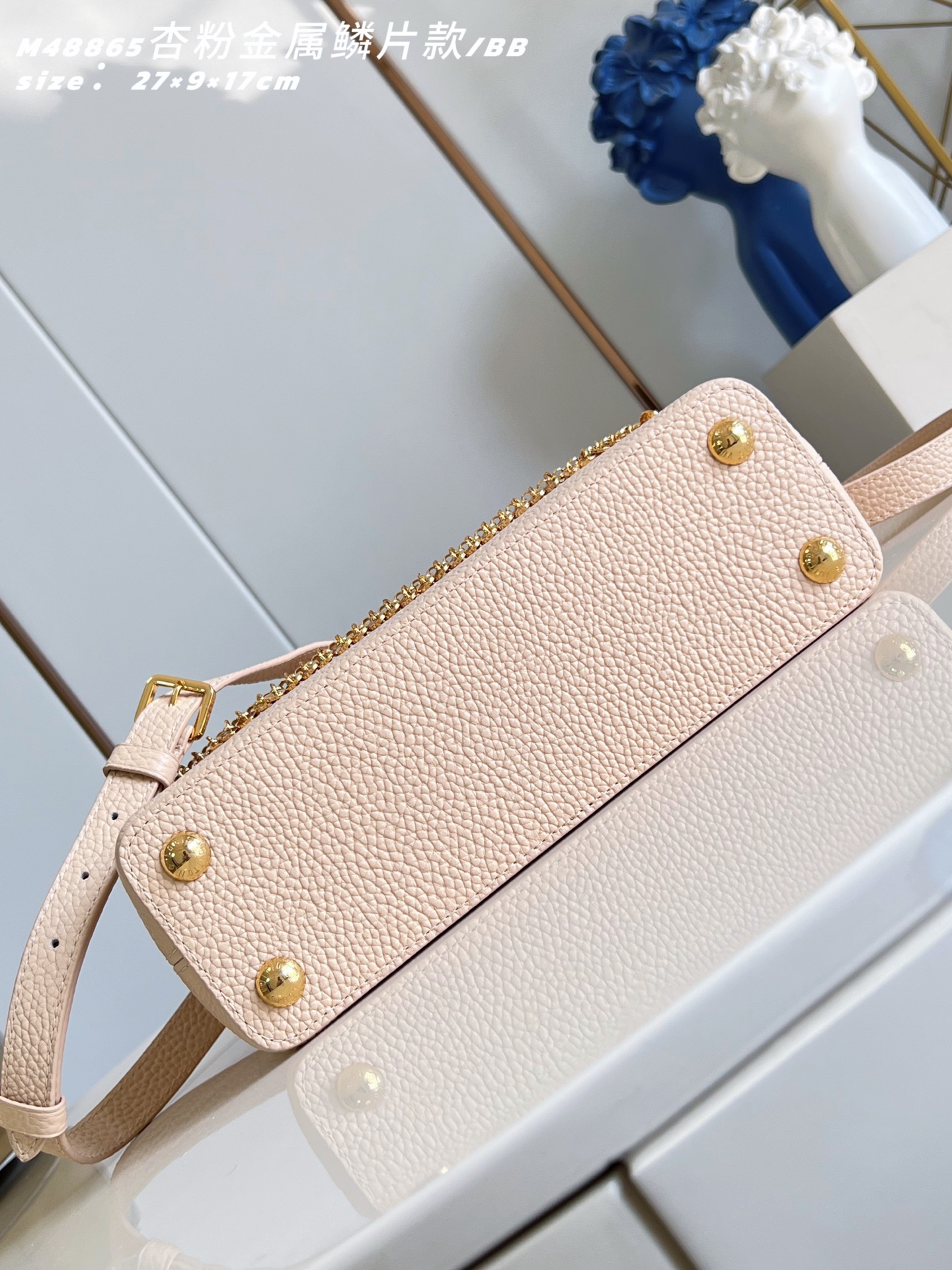 루이비통(Louis Vuitton) 카퓌신 Capucines BB 가방 - 애프리콧 핑크 메탈 스팽글