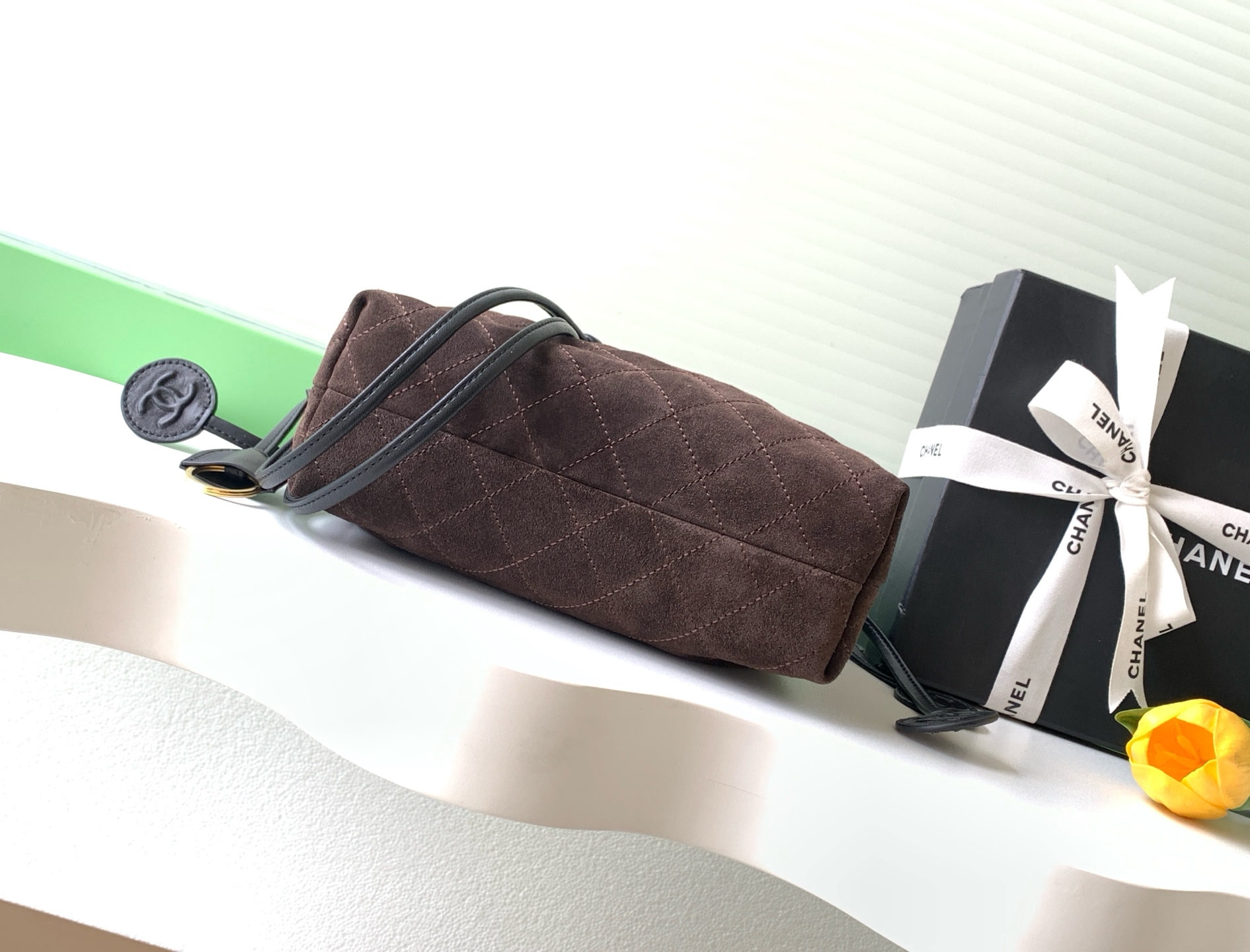 샤넬(Chanel) 럭키백(복주머니) 퀼팅 드로스트링 버킷백 가방