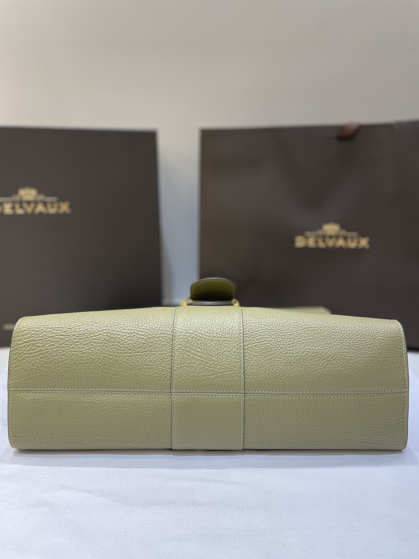 델보(Delvaux) 템포(Tempo) 숄더백 가방 라지 - 셰일 그린(Shale Green)