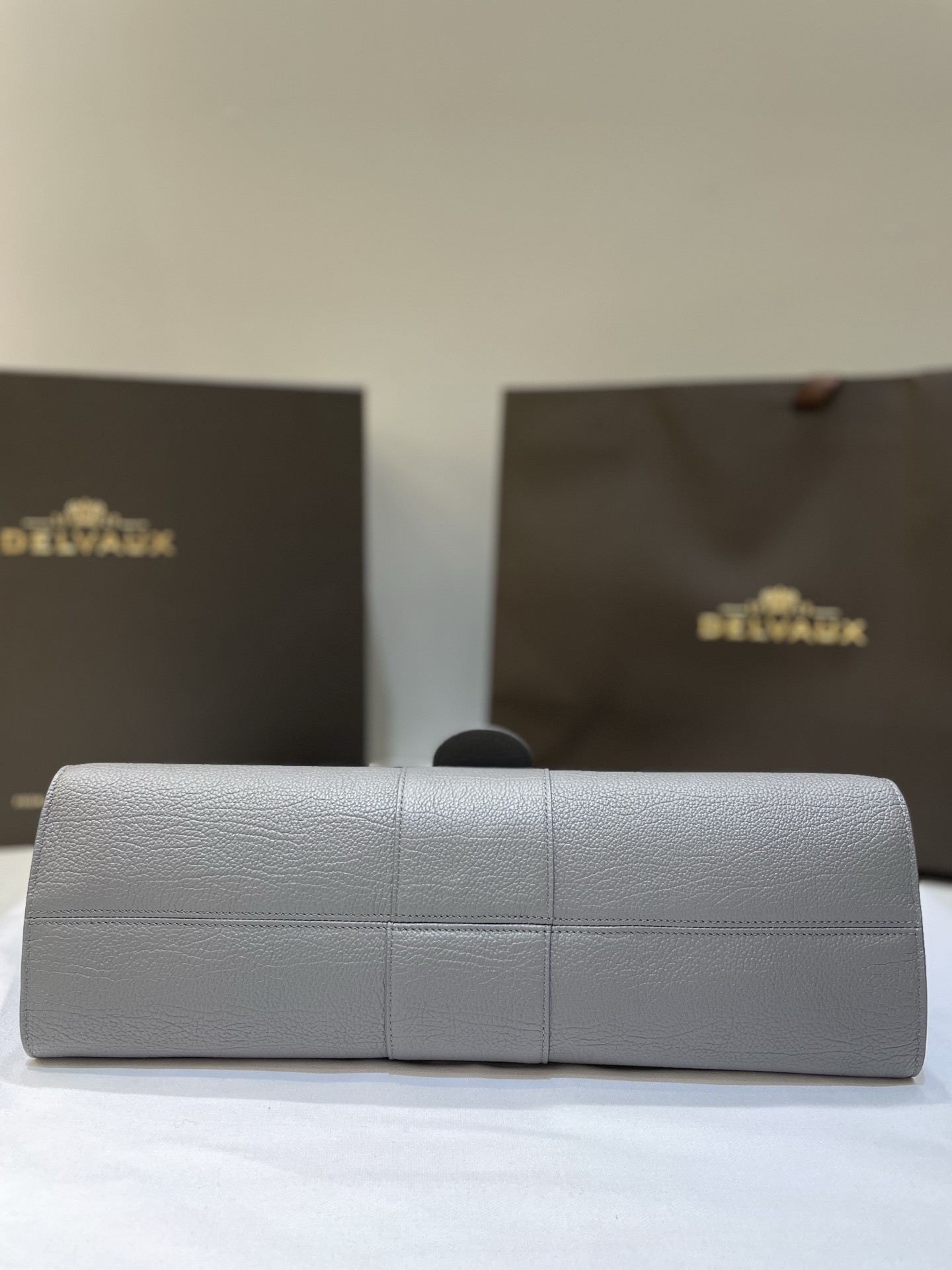 델보(Delvaux) 템포(Tempo) 숄더백 가방 라지 - 그레이