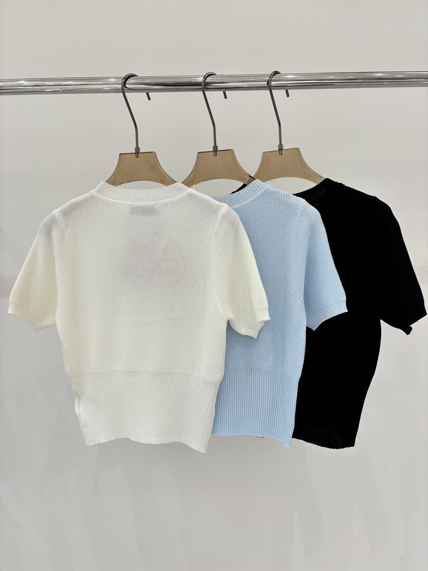 Chanel 샤넬 넥라인 플라워 자카드 니트 상의 의류