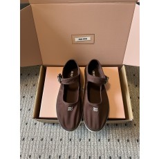 미우미우(MIU MIU) 캔버스 메리제인 슈즈 신발