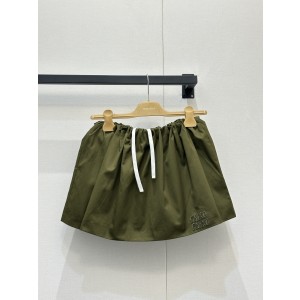 미우미우(MIU MIU) 올리브 그린 A라인 스커트 의류
