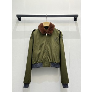 미우미우(MIU MIU) 올리브 그린 카라 자켓 의류