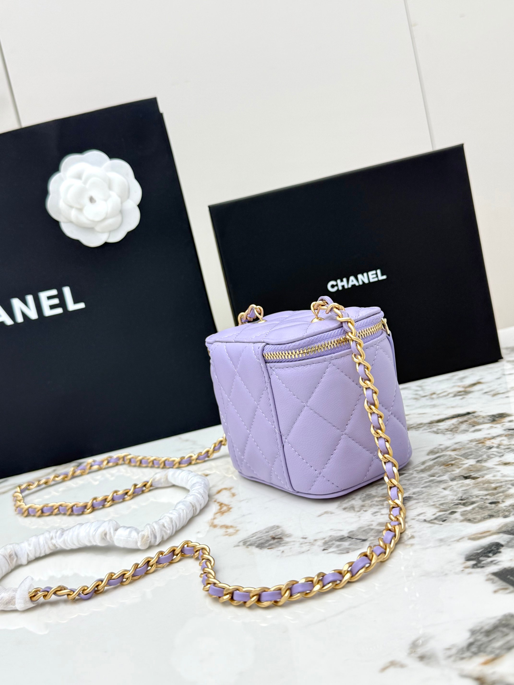 샤넬(Chanel) 21C 금볼 베니티 체인백 파우치백 가방 - 스몰