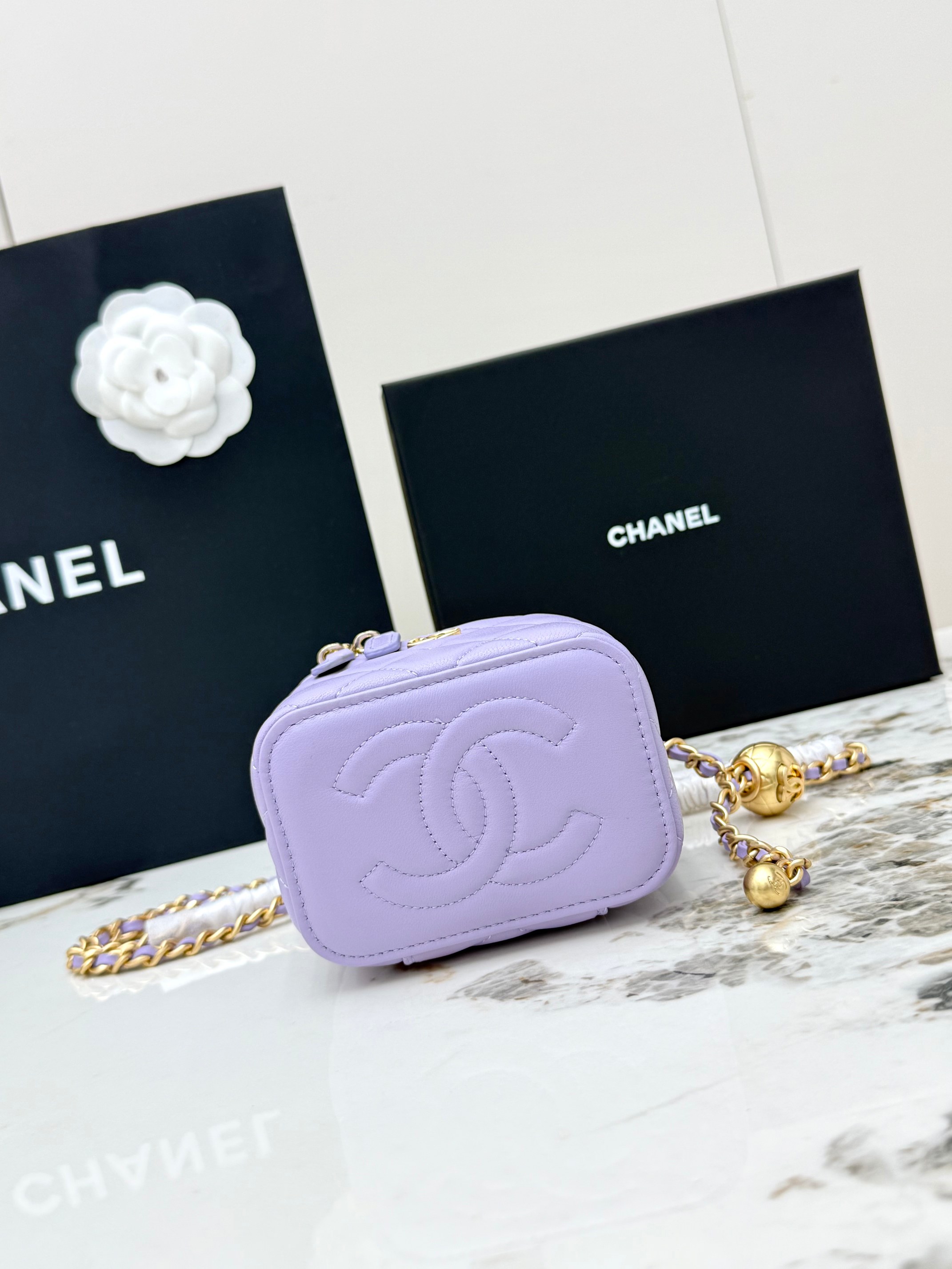 샤넬(Chanel) 21C 금볼 베니티 체인백 파우치백 가방 - 스몰