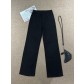미우미우(miumiu) 하이 스트레치 블랙 스트레이트 팬츠 청바지 의류