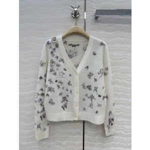 Dior CD 디올 Miss D 실크 모헤어 입체 나비 가디건 의류