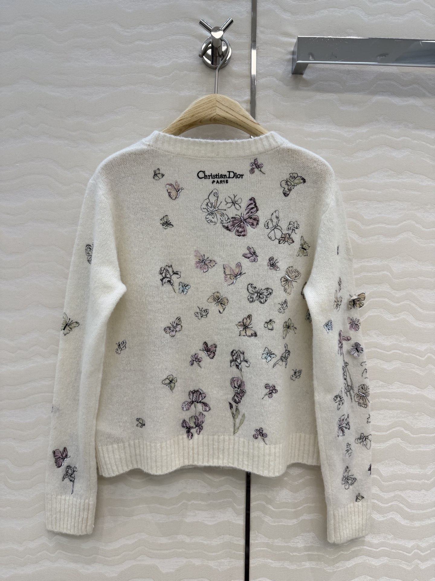 Dior CD 디올 Miss D 실크 모헤어 입체 나비 가디건 의류