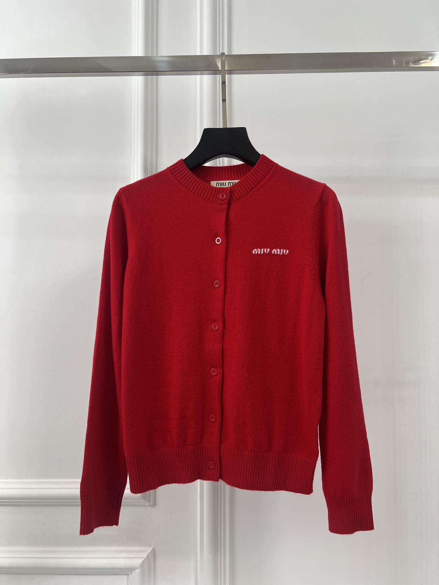 미우미우(MIU MIU) 라운드넥 울 니트 가디건 의류