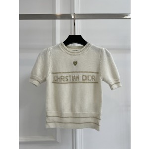 디올(DIOR) 하트 자수 캐시미어 니트 탑 의류