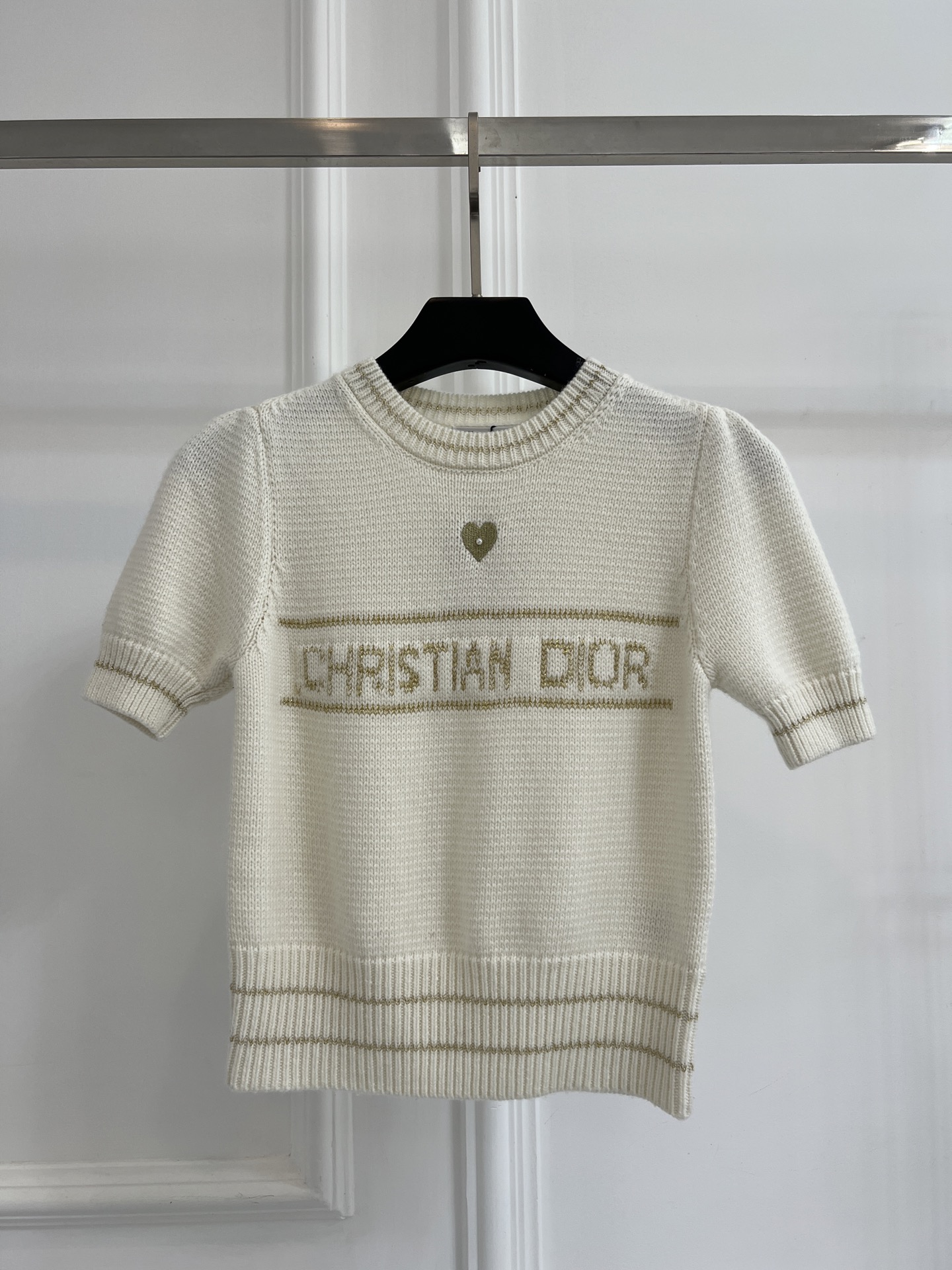 디올(DIOR) 하트 자수 캐시미어 니트 탑 의류