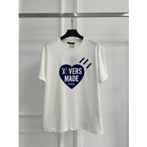 루이비통(LV) 플록 로고 코튼 티셔츠 의류