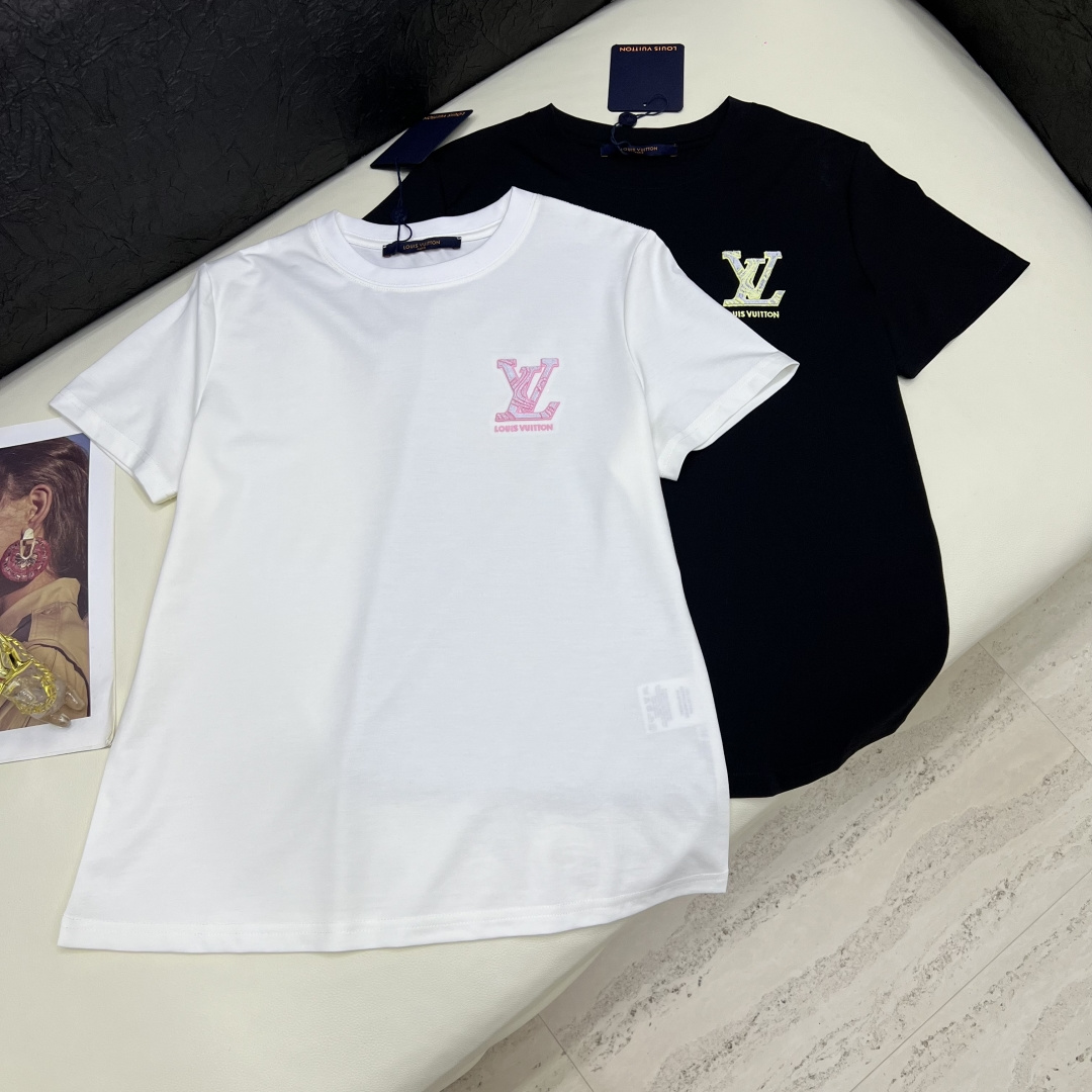 LV 루이비통 실켓 코튼 라운드 반팔 티셔츠 의류