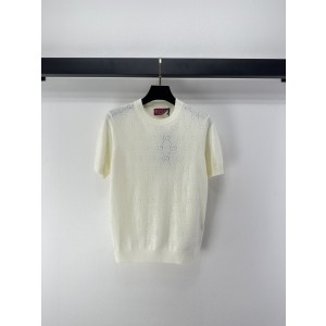 Gucci 구찌 GG 펀칭 자카드 니트 반팔 의류