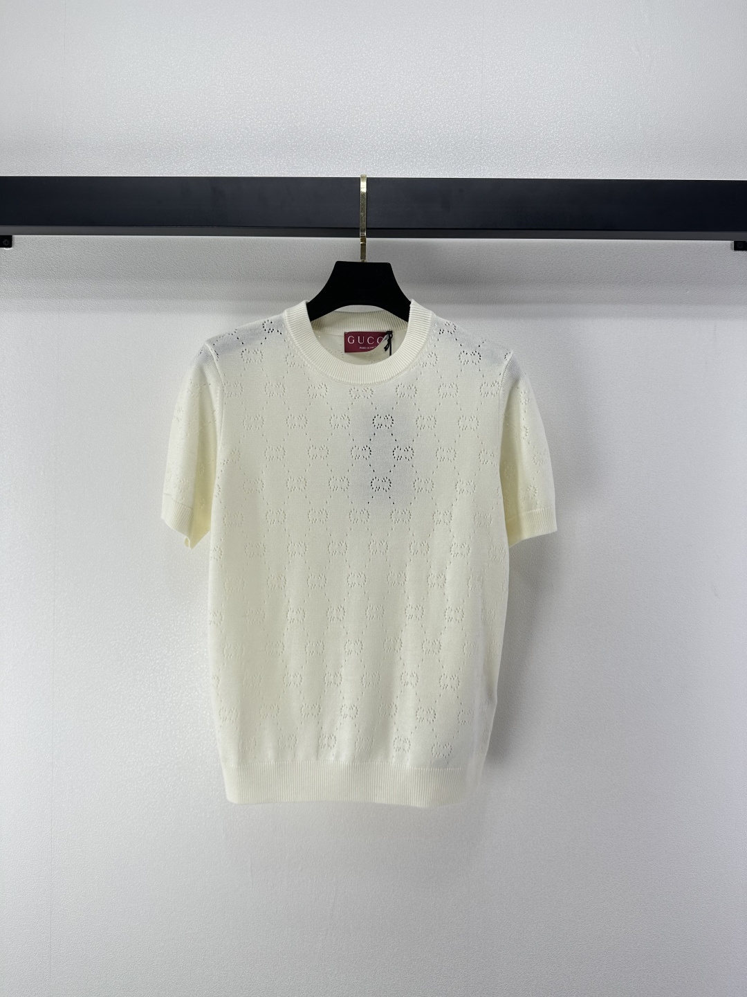Gucci 구찌 GG 펀칭 자카드 니트 반팔 의류