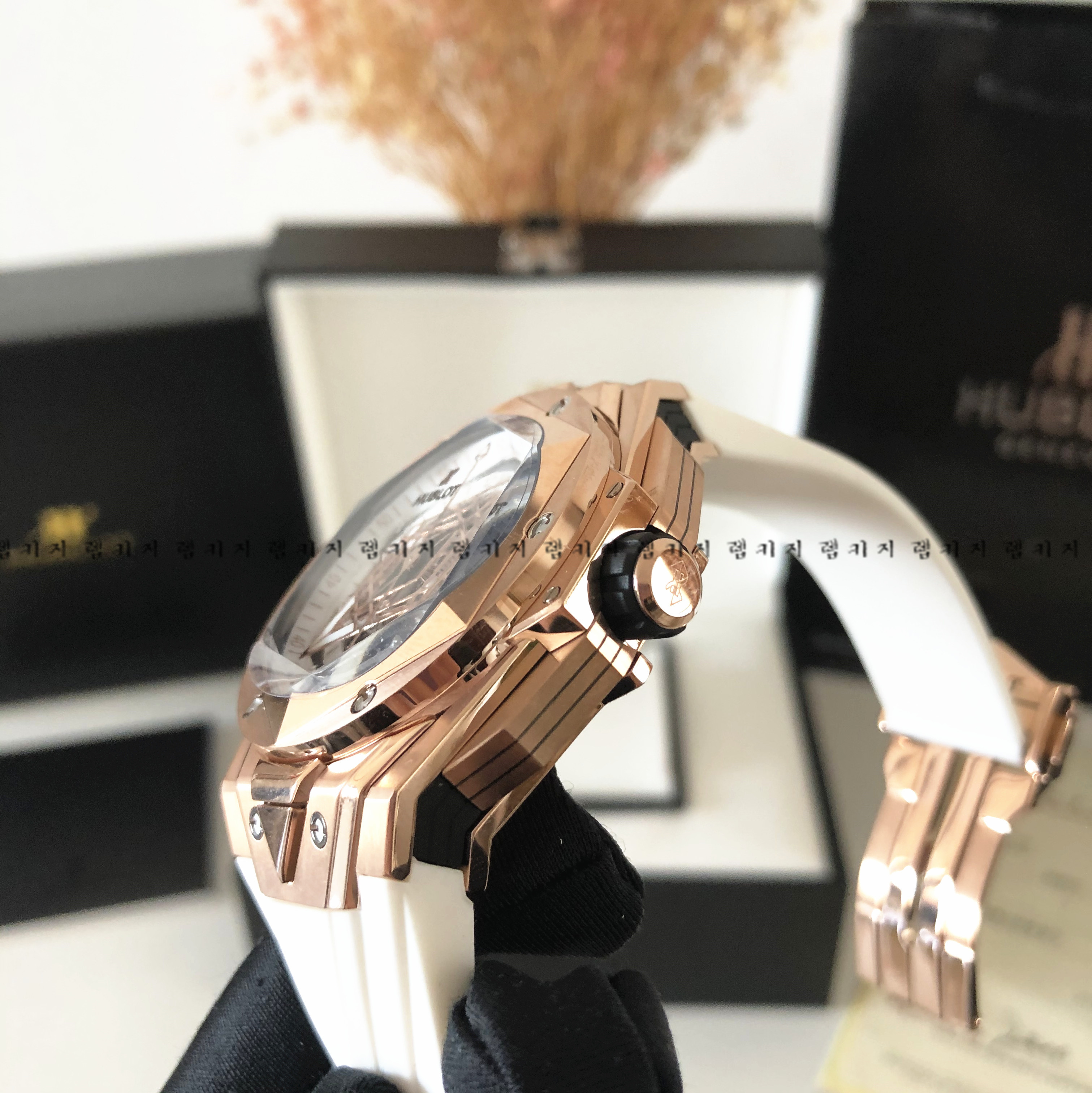 위블로 빅뱅 상블루 타투이스트 우레탄시계