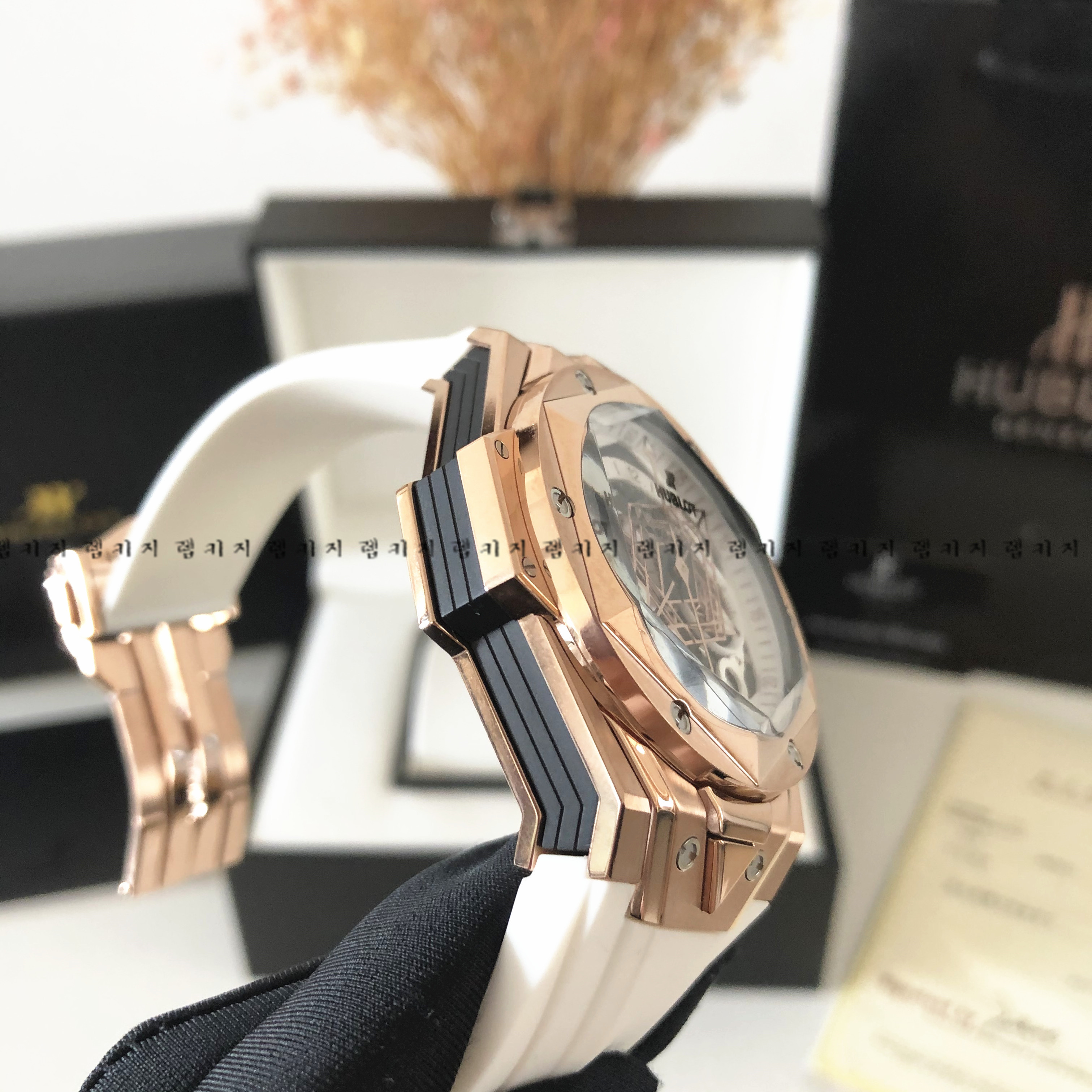 위블로 빅뱅 상블루 타투이스트 우레탄시계