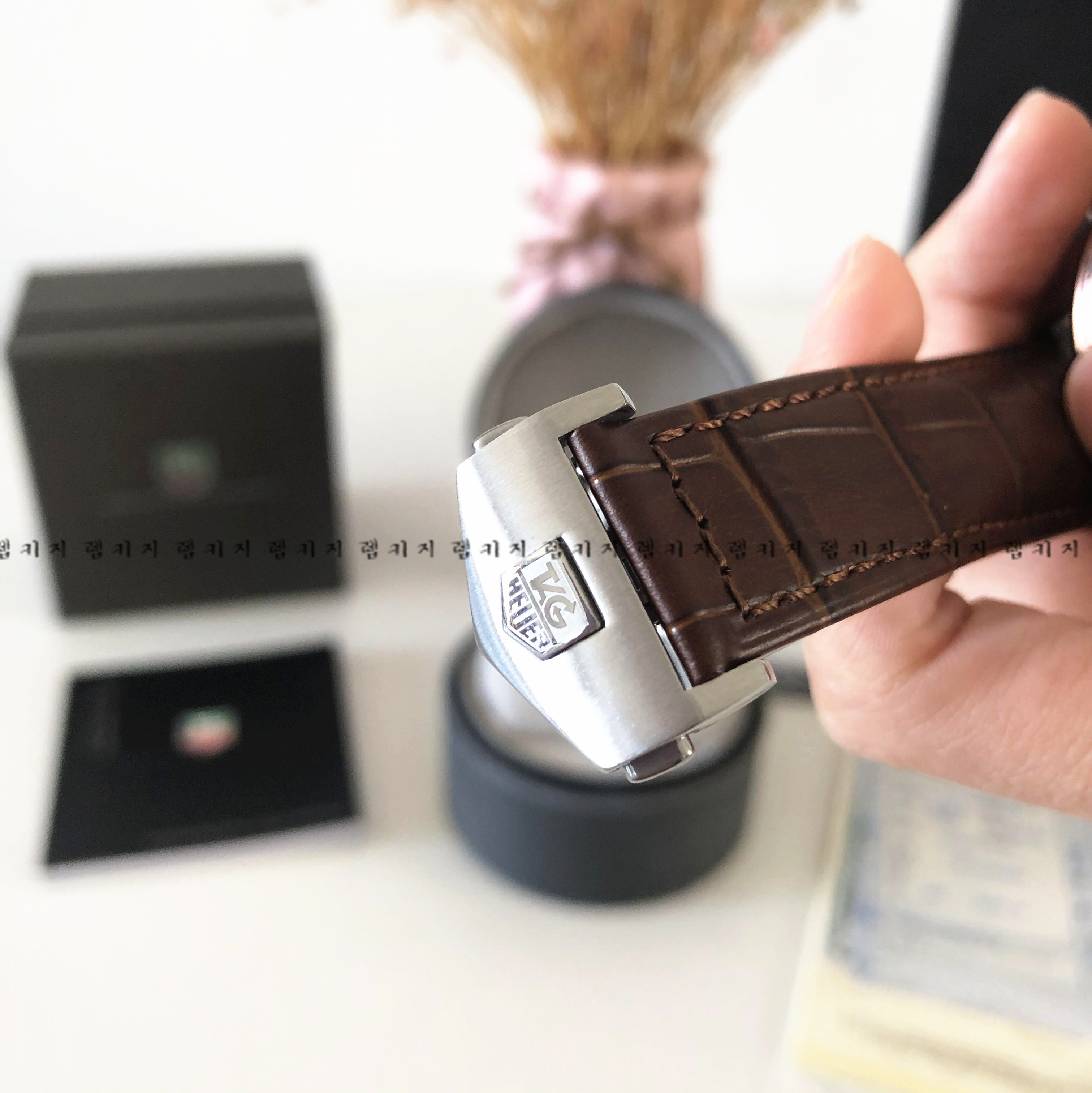 태그호이어 까레라 칼리버 호이어 01 가죽시계