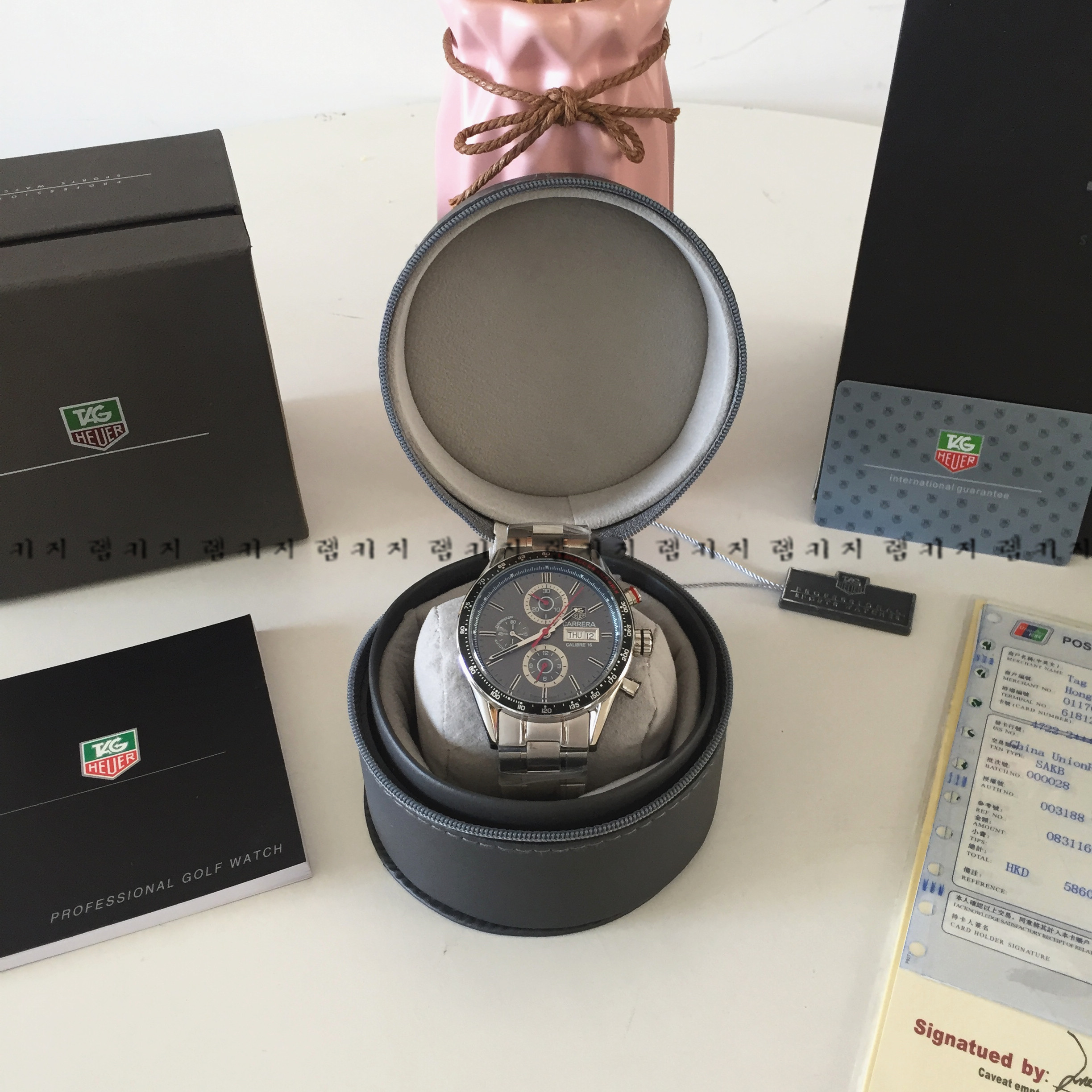 태그호이어 까레라 데이데이트 모나코 그랑프리 한정판 메탈시계