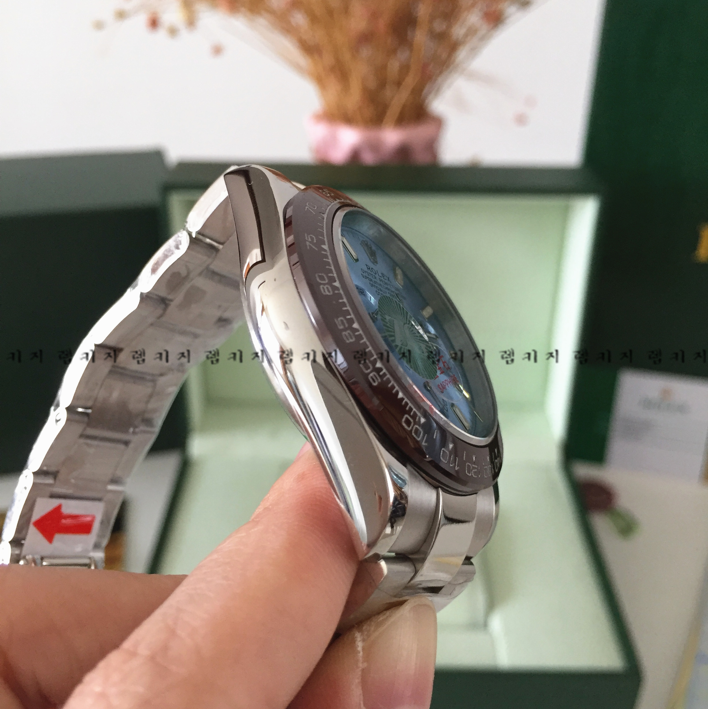 로렉스 데이토나 아이스블루 은장 메탈시계