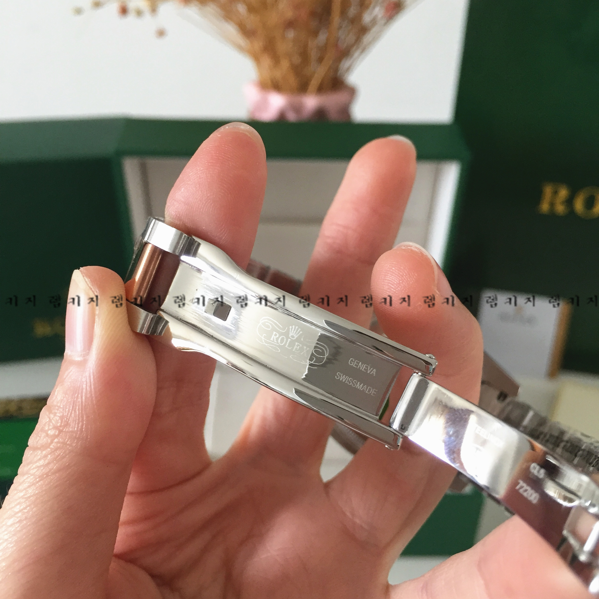 로렉스 오이스터 퍼페츄얼 콤비 메탈시계 남성용