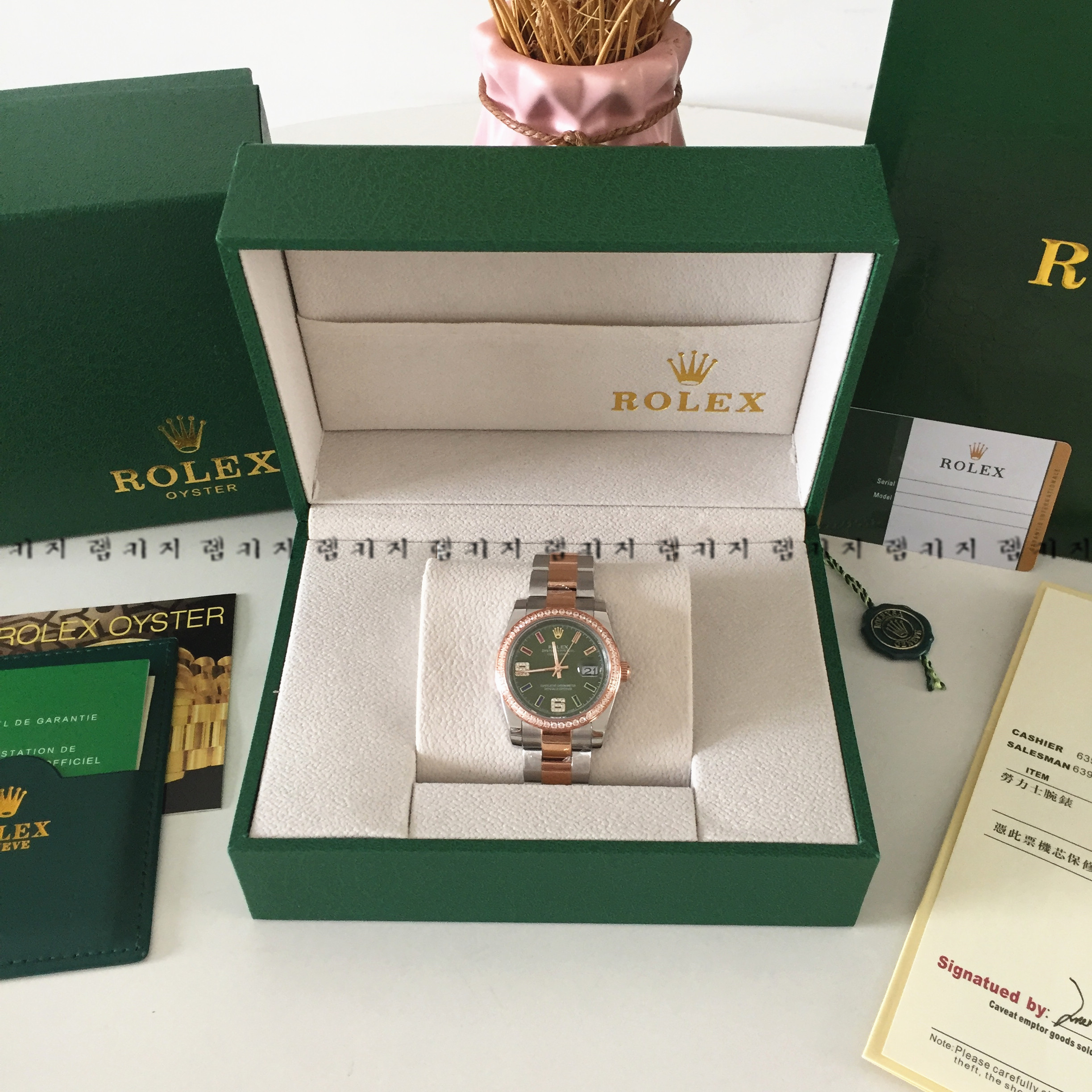 로렉스 오이스터 퍼페츄얼 콤비 메탈시계 남성용